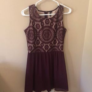 Maroon Lace Dress
